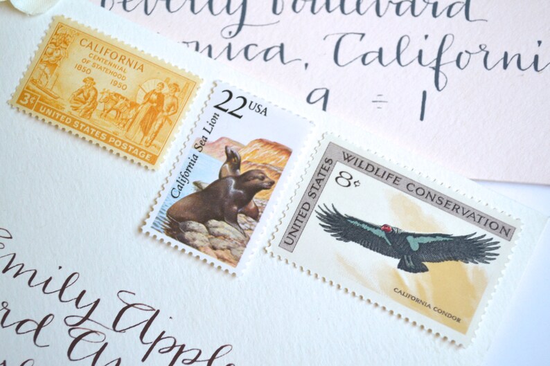 10 Unused Vintage 1971 California Condor Stamps 8 Cent Wildlife Conservation Postage Stamps