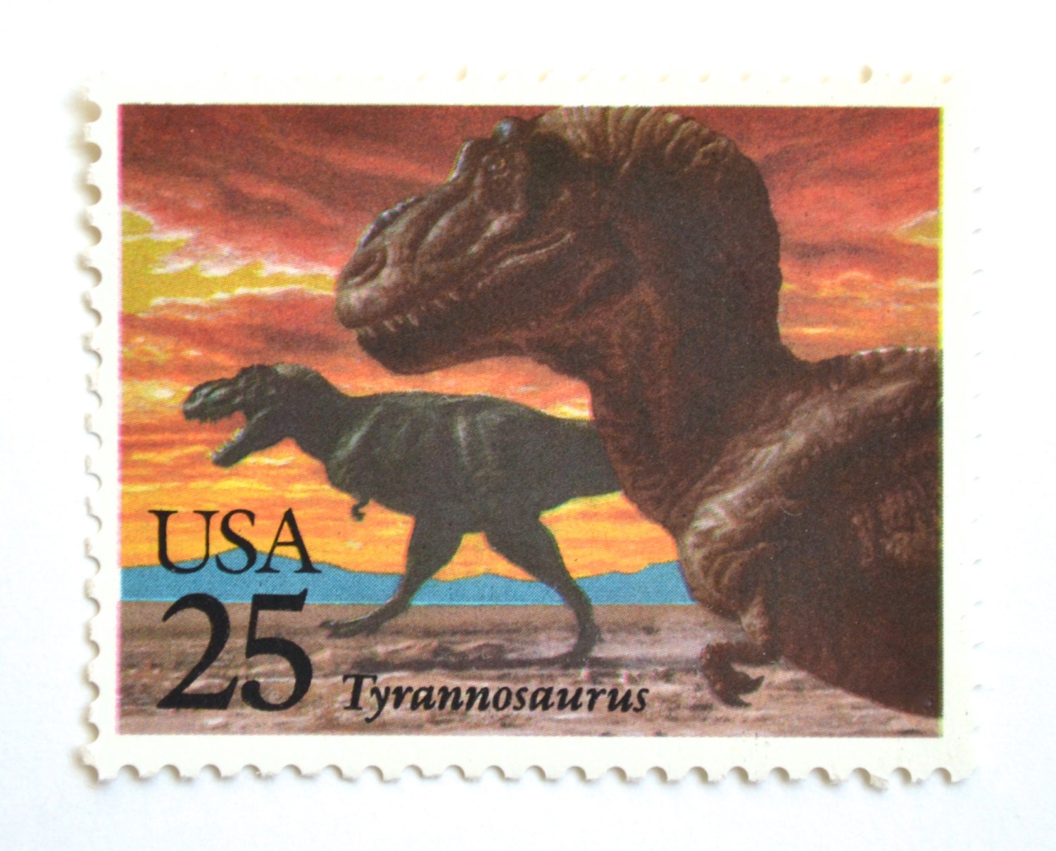 12 Dinosaur Postage Stamps Unused Vintage Dinosaurs 1989 Etsy