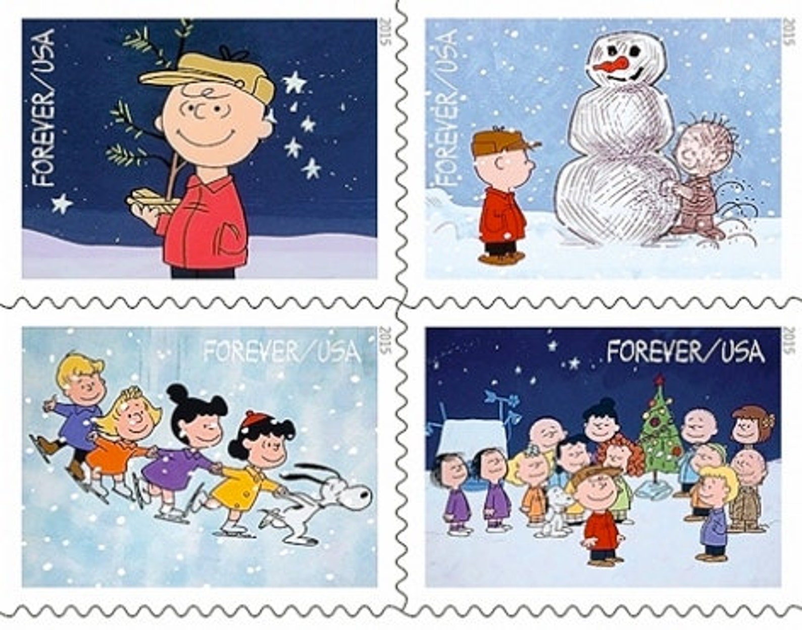 20 Charlie Brown Christmas Stamps Unused RARE Peanuts Postage Etsy