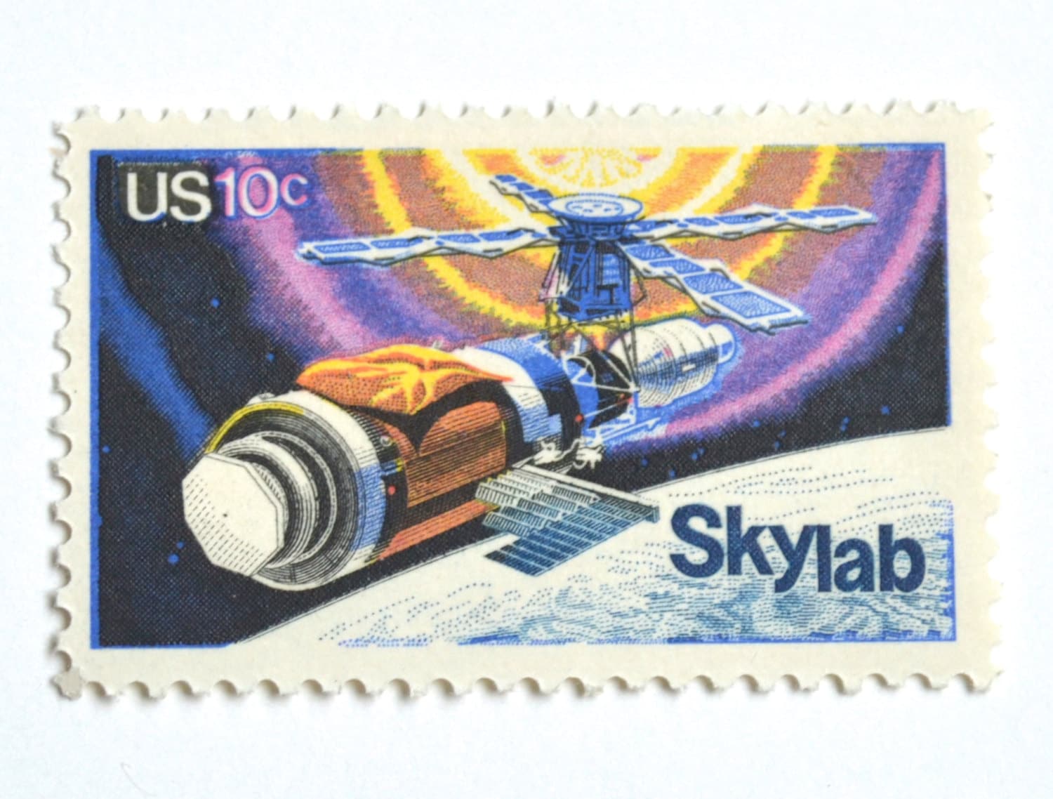 10 Outer Space Stamps Vintage 1974 Spacecraft Skylab Unused Etsy