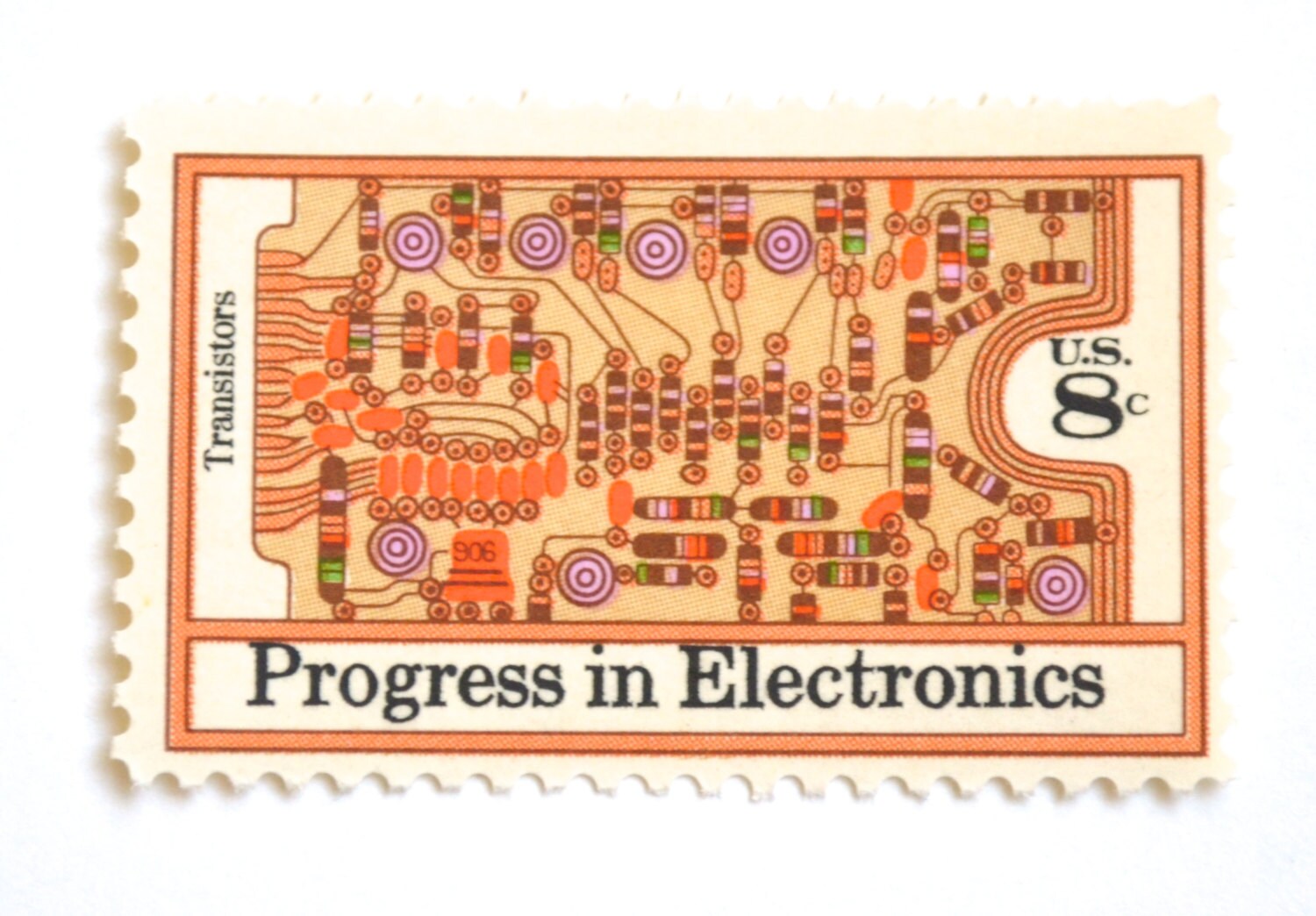 10 Vintage Electronics Postage Stamps Unused Progress in Etsy