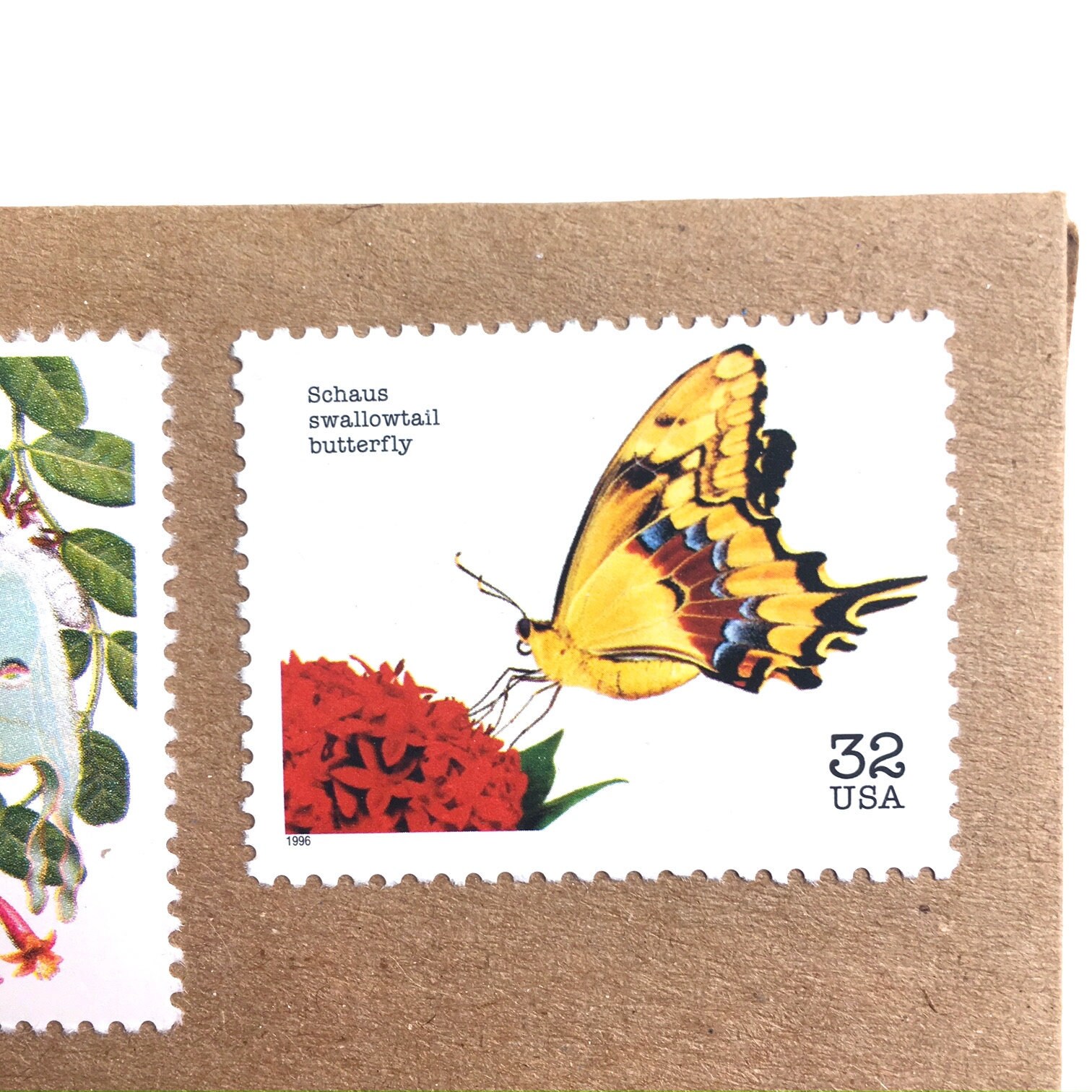 5 Yellow Butterfly Postage Stamps // Swallowtail Butterflies Etsy