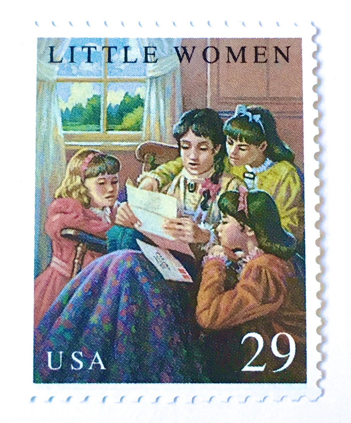 10 Vintage Little Women Postage Stamps // Louisa May Alcott Etsy