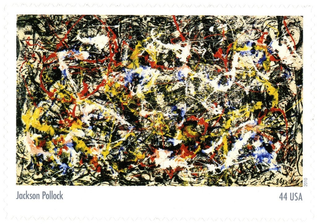 5 Jackson Pollock Modern Art Briefmarken 44 Cent Briefmarken Etsy