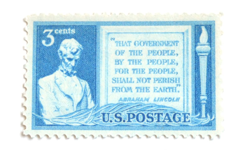 10 Unused Abraham Lincoln Postage Stamps Vintage 3 Cent Gettysburg Address Postage Stamps for Mailing