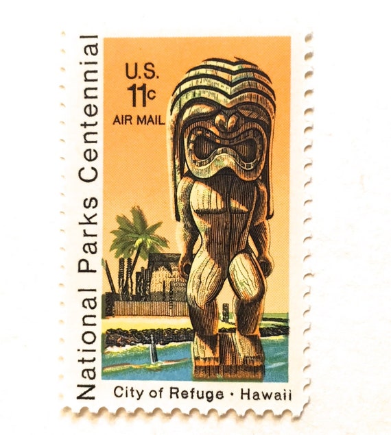 10 Vintage Tropical Hawaii Postage Stamps // Unused Vintage Etsy