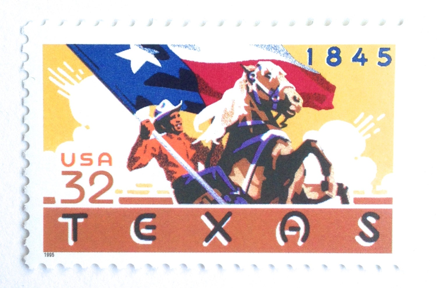 10 Vintage Texas Postage Stamps // Lone State State Stamps // Etsy