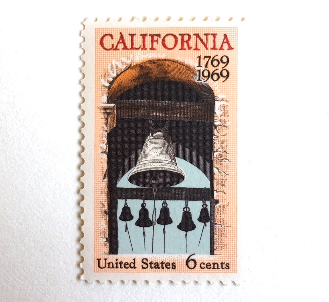 10 Vintage California Postage Stamps // 6 Cent California Etsy