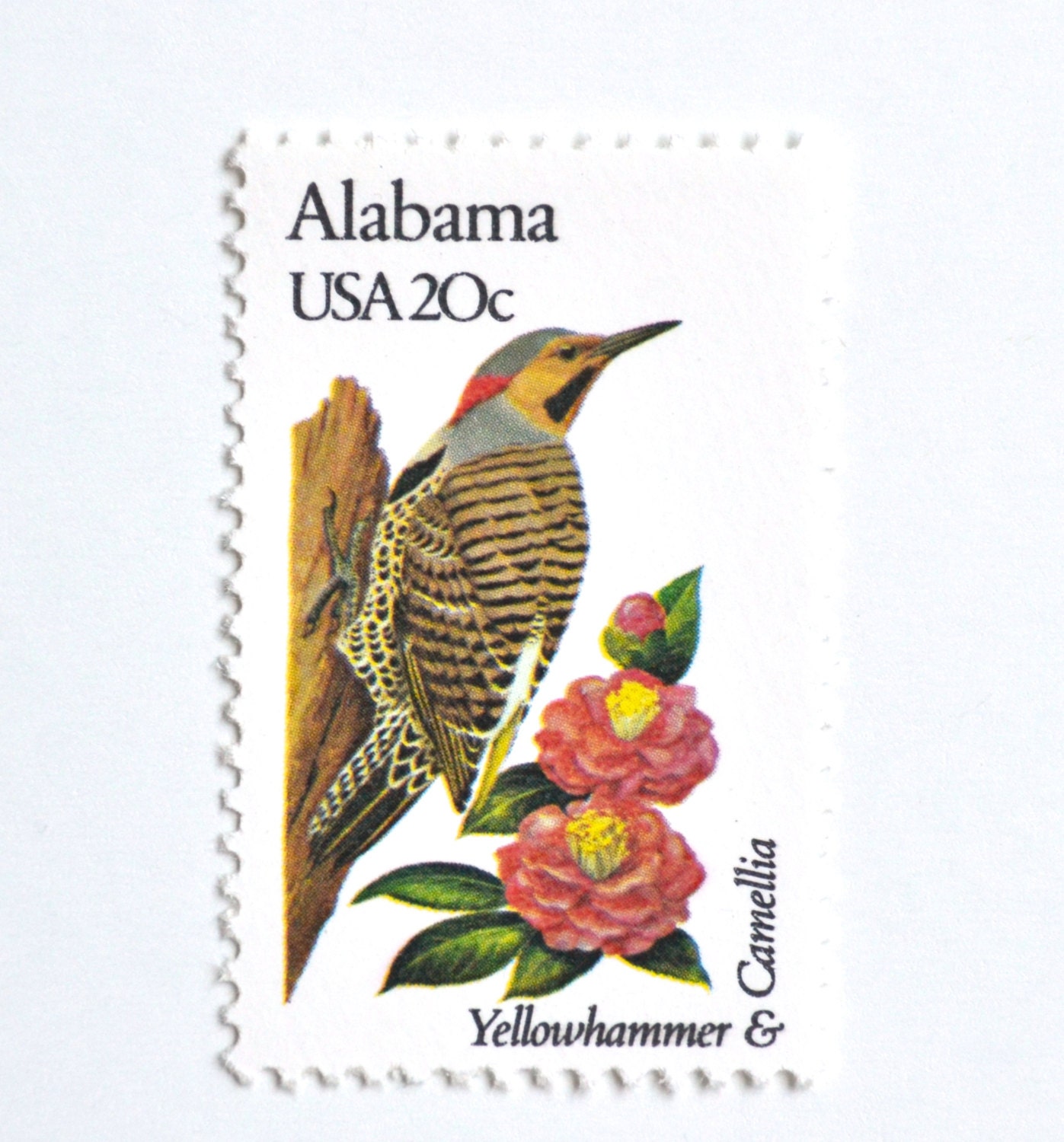 10 Unused Alabama Vintage Postage Stamps // Yellowhammer & Etsy