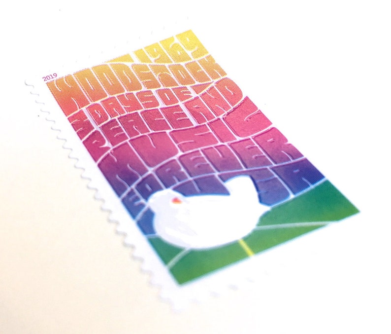 10 Woodstock Forever Stamps // 1969 Summer of Love Concert // Etsy