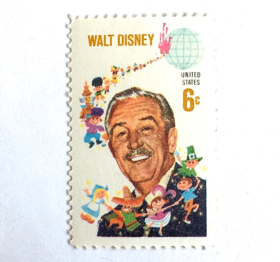 10 Vintage Walt Disney Postage Stamps // 1968 Unused Vintage 6 Etsy