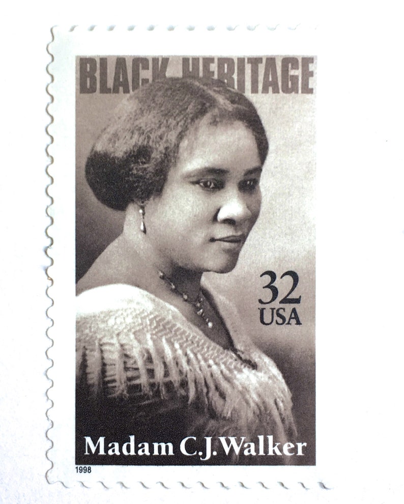 10 Madam C.J. Walker Postage Stamps African American Etsy