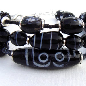 Multi Strand African Trade Bead Bracelet with Vintage Venetian African Trade Beads