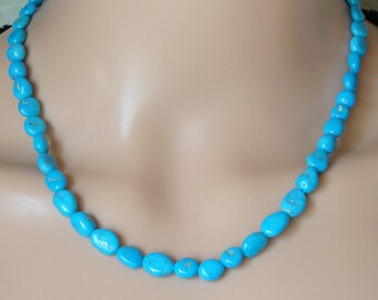 Sleeping Beauty Turquoise Nugget Necklace
