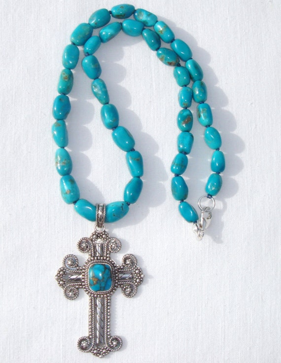 Sleeping beauty turquoise nugget best sale necklace