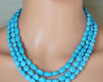 Choice of Sleeping Beauty Turquoise Nugget Necklace