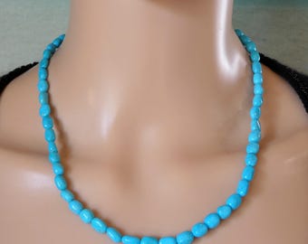 Sleeping Beauty Turquoise Nugget Necklace