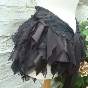 Pirate costume, Black Bustle, Women&#39;s Clothing, Steampunk, Gothic, Upcycled Bustle, Over skirt, Art to Wear