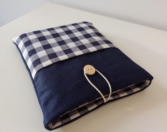 Gingham Check Padded Book Protector
