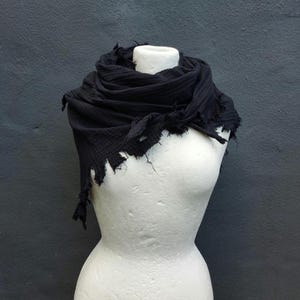 Black Scarf Dystopian  Tribal Festival Costume Burning Man