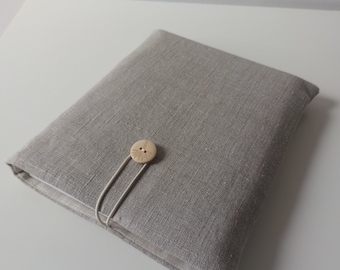 French Natural Linen Book Sleeve, Book Bag, Book Protector, Book Pouch, Bookworm, Bookish Gift, Cottagecore, Made in England, UK