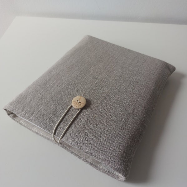 French Natural Linen Book Sleeve, Book Bag, Book Protector, Book Pouch, Bookworm, Bookish Gift, Cottagecore, Made in England, UK