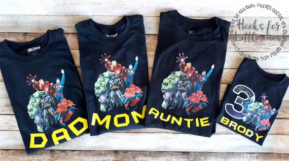 superhero family shirts