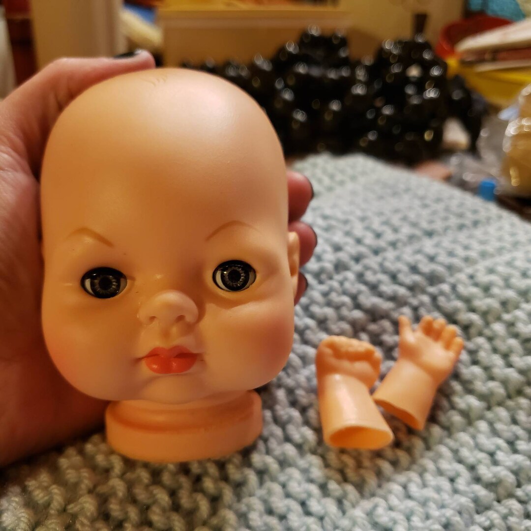 Vintage Doll Head and Hands Etsy