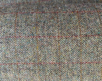 Harris Tweed Fabric & labels BLUE HERRINGBONE upholstery tailoring quilting sew Harris Tweed Fabric & labels BLUE HERRINGBONE upholstery tailoring quilting sew