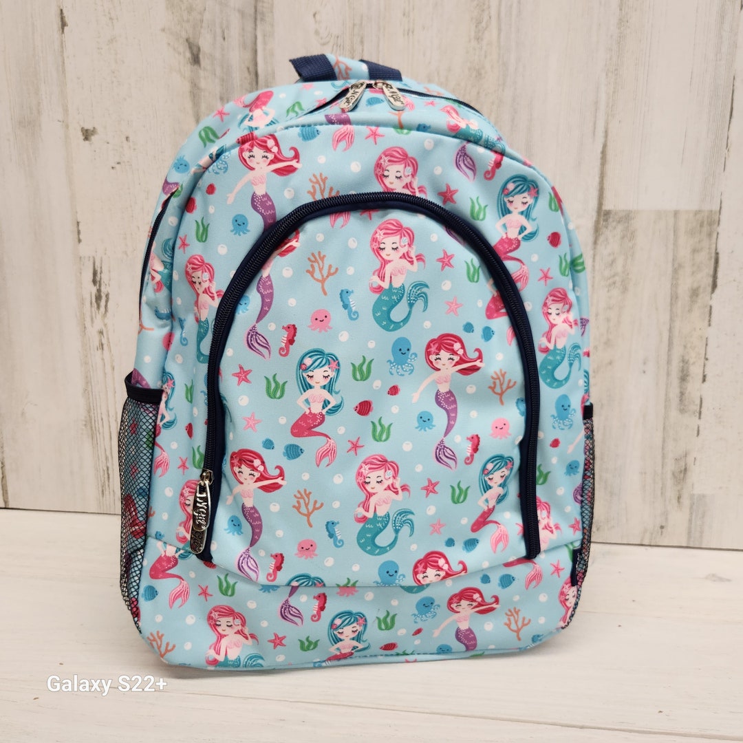 Mermaid Pastel Pattern Print Backpack