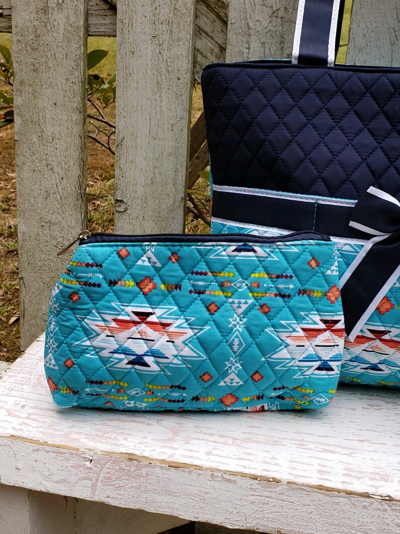 Tribal Diaper Bag Hospital Bag Girls Diaper Bag Nanny Diaper Bag Aztec Diaper bag MONOGRAM-SHIPPING INCLUDED Quilted Diaper Bag