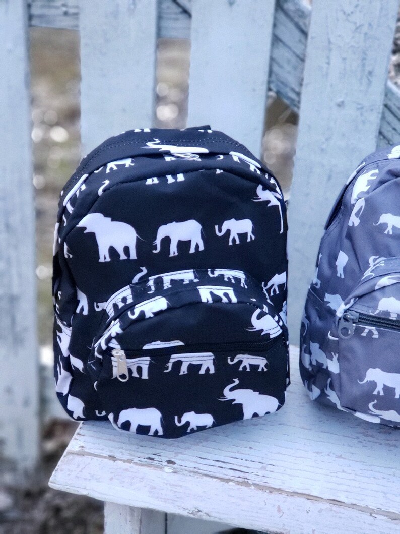 MONOGRAM /& SHIPPING Elephant Backpack Baby Backpack Baby Shower Gift Mini Backpack PreSchool Backpack Monogram Toddler Backpack