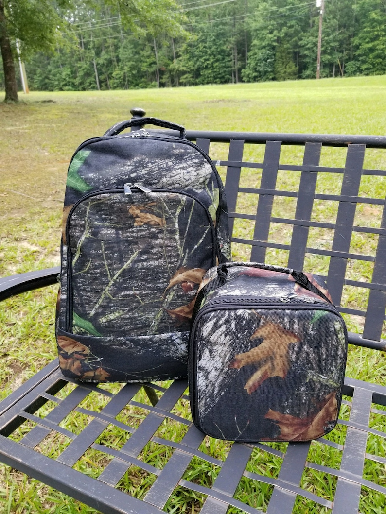 Boys Lunch Box SHIPPING INCLUDED Camo Lunch Box Camo Backpack,Camo Bookbag,Camo Backpack Set,Boys Backpack,Boys Bookbag,Monogram Backpack