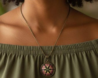 Colgante de pétalos de rosa