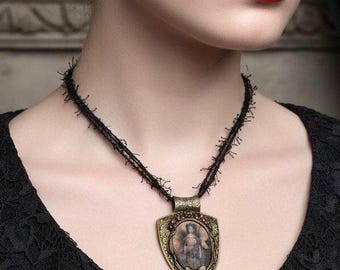 Fairy shield pendant necklace