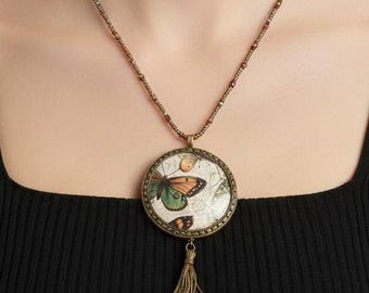 Colgante de porcelana vintage falsa #1