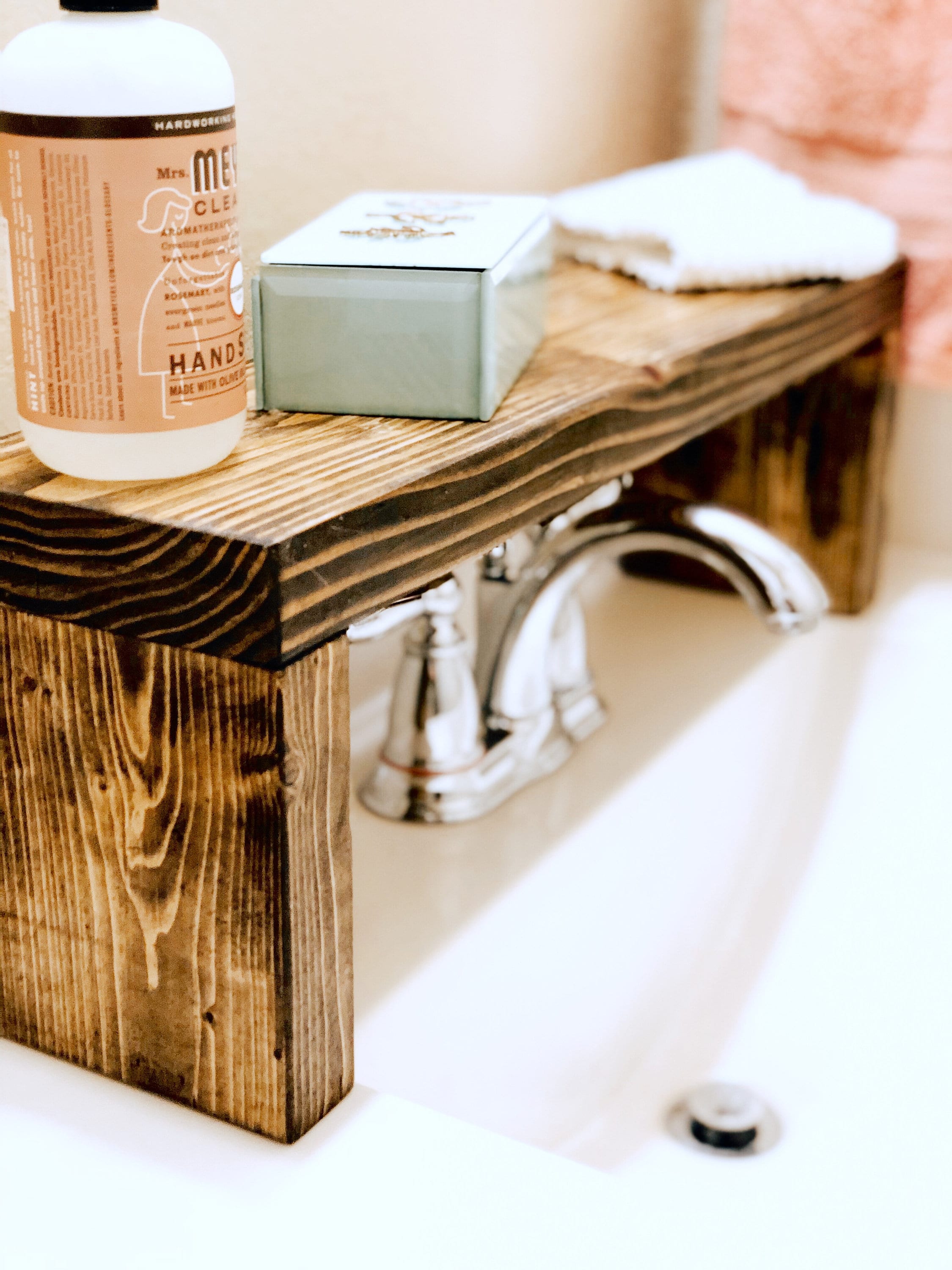 Over the Sink Shelf, Bathroom Sink Shelf, Wooden Shelf, House