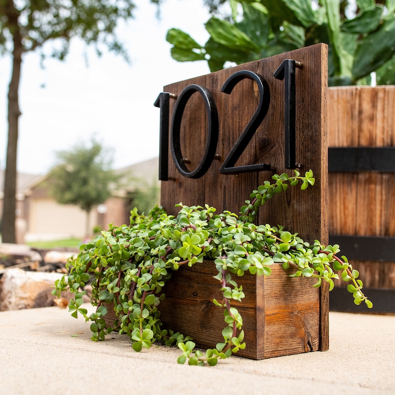 House Number Planter Box Address Planter Box address
