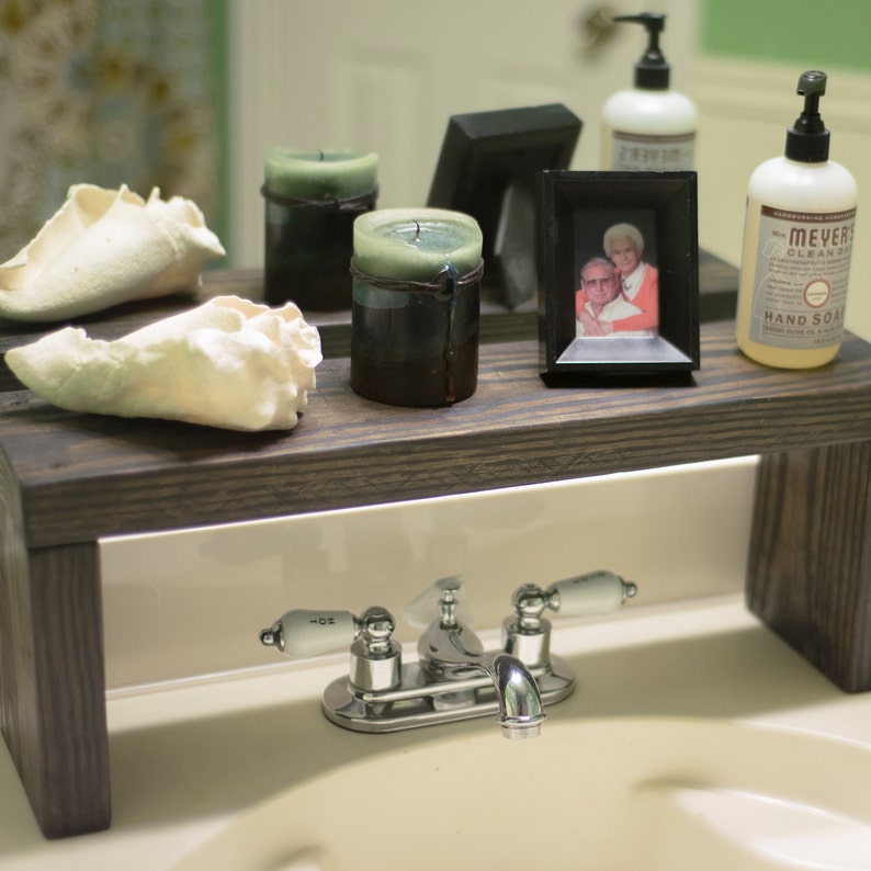 Wood Shelf Bathroom Sink Shelf Bathroom Decor Plant Shelf Etsy