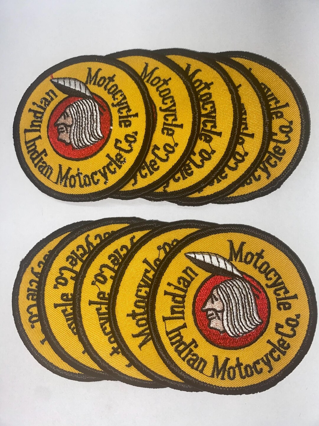 Wholesale LOT of 10 Patches-indian Motorcycles Embroidered Iron-on ...