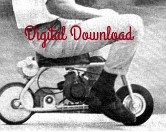 Micro Mini Bike Vintage Blueprint, Pocket Bike Scooter Welding Plans, Hobby How To Build, Booklet eBook, PDF Instant, Digital Download