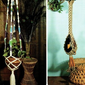 Macrame Crochet Pattern,  Macrame Love, Hippie BoHo Owl, Jute Knot Tying, Plant Hanger, Vintage 1977 EBook, PDF Instant, Digital Download