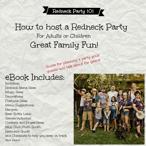 Party Planner 101 Redneck Party How To Host A Redneck Party Etsy