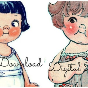 Dolly Dingle Paper Doll Printable, Vintage Winter, Weihnachten, Clip Art, Scrap Book, Mixed Media, Collage Sheet, Bundle PDF, digitaler Download