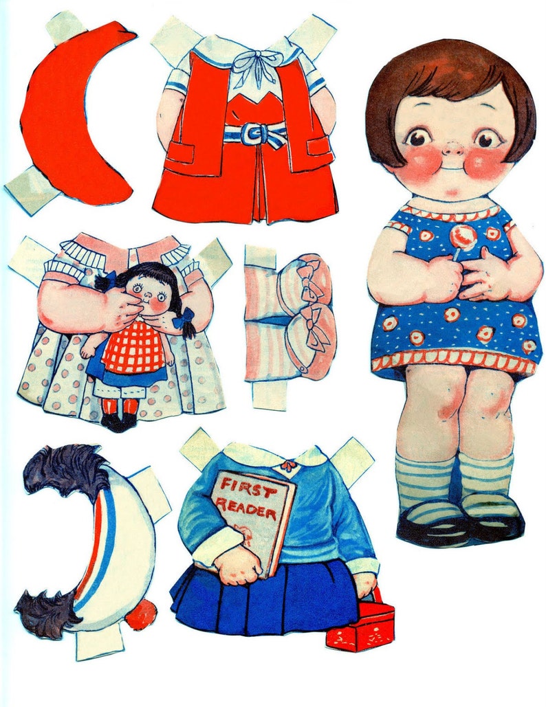 Dolly Dingle Paper Doll Printable 1930's Cow Boy Tennis Etsy