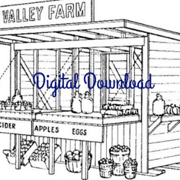 Stand de ferme, Plans de menuiserie, Stand au bord de la route, Plan directeur, PDF Instantané, Téléchargement numérique