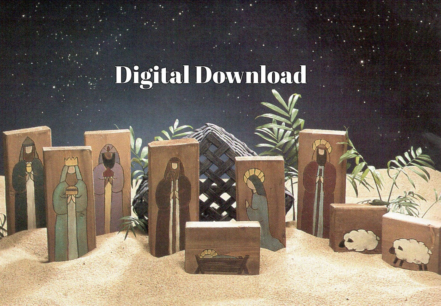 Wooden Nativity Block Pattern Childrens Christmas Block Etsy