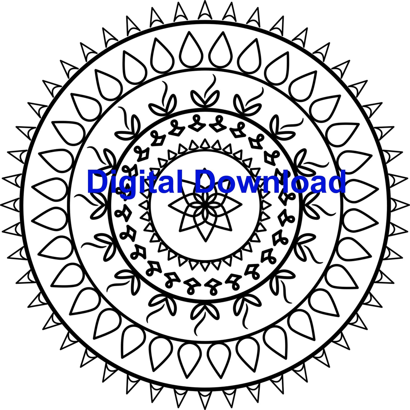 Art Therapy Printable Coloring Book, Easy Mandalas, Coloring Therapy ...