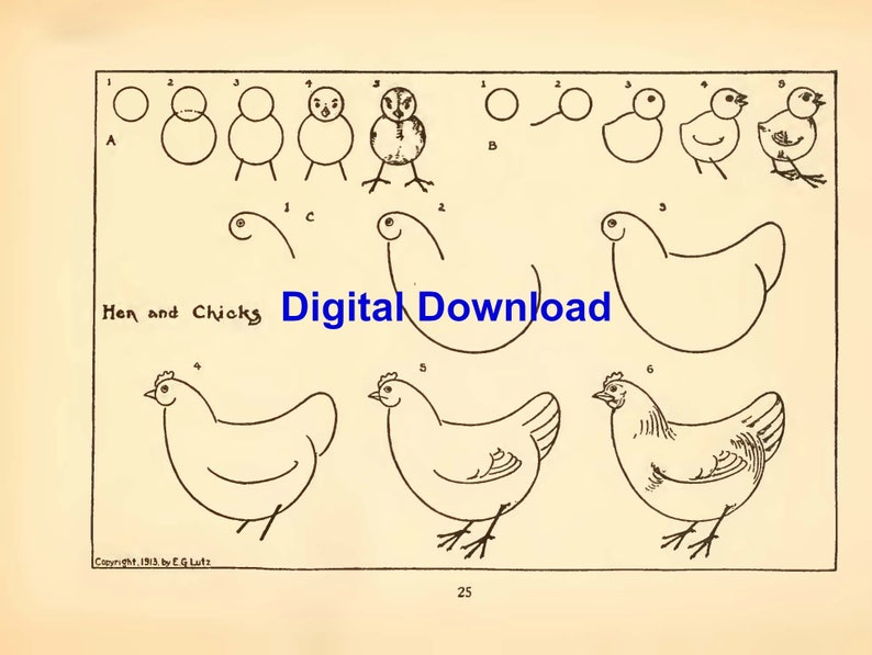 What To Draw and How To Draw It, Edwin G Lutz, Printable Book, Drawing Lessons, eBook, Pdf Instant, Digital Download image 3