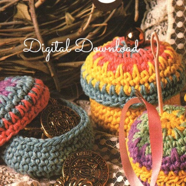 Lidded Box Crochet Pattern, Jewelry Box, Button Box Pincushion, Easy Crochet, Lidded Boxes, Keepsake Notions, PDF Instant,  Digital Download